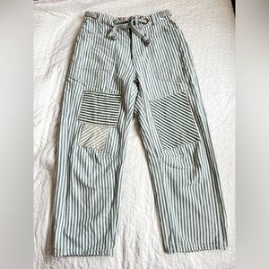 Moxie Barrel Jeans | Slate Railroad Stripe | Free People | Size 27 4